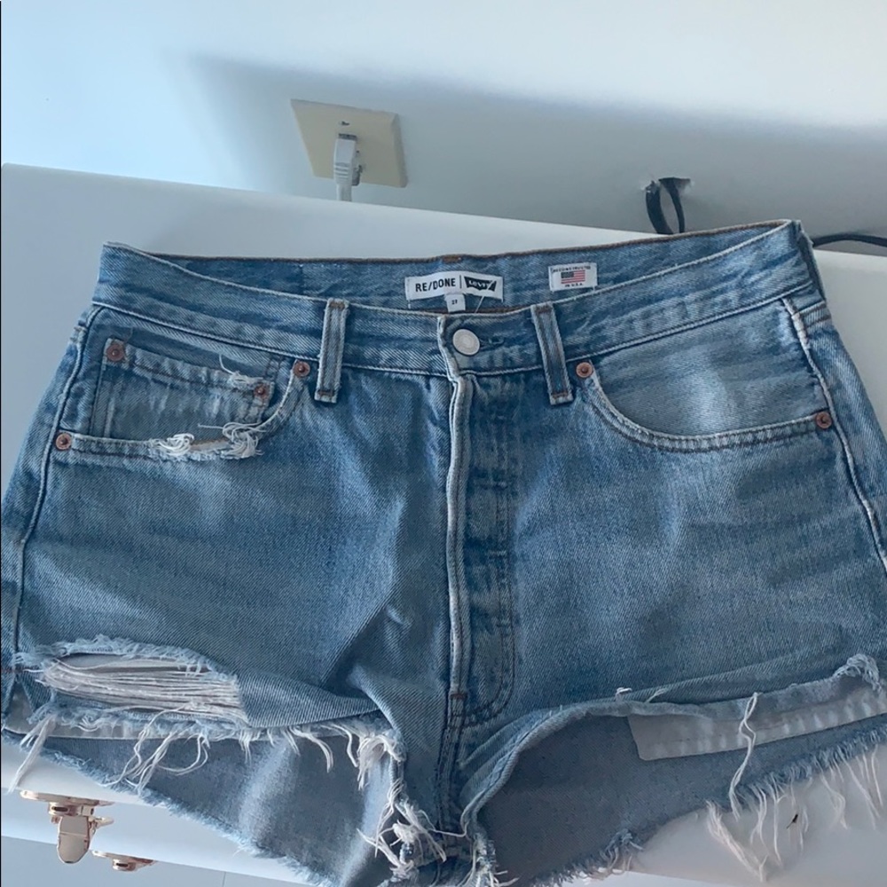 Re/done light wash denim size 27